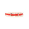 Ceinture Rouge avec boucle rectangulaire argentée. Accessoire 9001