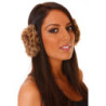 Cache oreilles Léopard Camel Style Polaire.