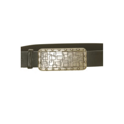 Ceinture Noire avec boucle rectangle - CE 573
