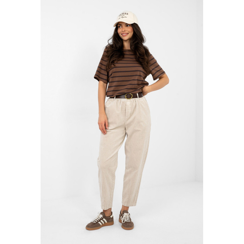 Pantalon Italy Moda Pantalon en velours côtelé 224053