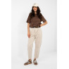 Pantalon Italy Moda Pantalon en velours côtelé 224053
