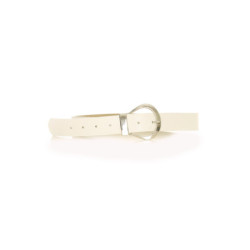 Ceinture Blanche avec une grosse boucle argentée - CE 559