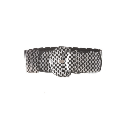 Ceinture élastique noire avec imprimé - BG - P045