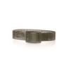 Lot de 10 Ceinture noire quadrillée à trous. SG-0452