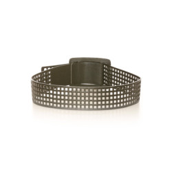Lot de 10 Ceinture noire quadrillée à trous. SG-0452