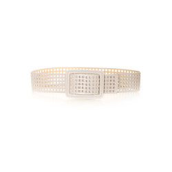 Ceinture grise quadrillée à trous. SG-0452
