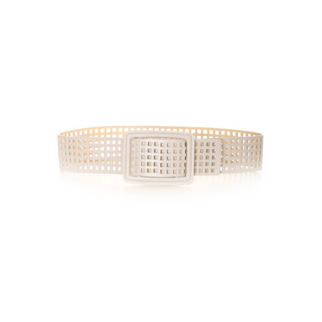 Ceinture grise quadrillée à trous. SG-0452