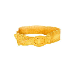Ceinture souple à grosse boucle Moutarde. BG-3003