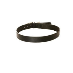 Ceinture basique Noire à boucle argentée. BG-P0Z9