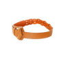 Ceinture tressée Camel asymétrique à boucle argentée. BG-0517