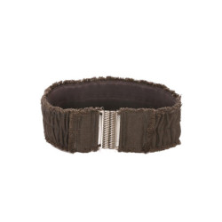 Ceinture anthracite large, attache à clips. SG-0908