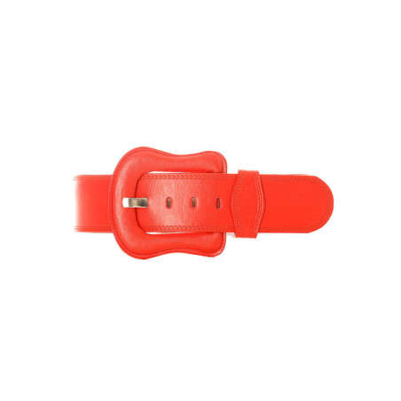 Grosse ceinture rouge avec boucle de la même matière. BG-po13