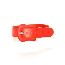 Grosse ceinture rouge avec boucle de la même matière. BG-po13