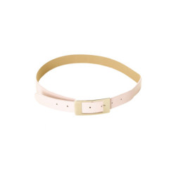 Ceinture rose effet cuir à boucle carré et strass CE 726