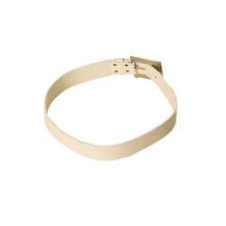 Ceinture Blanche effet cuir à boucle carré et strass CE 726