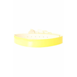 Ceinture Jaune, boucle motif feuilles BG-PO44