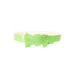 Ceinture Verte, boucle motif feuilles BG-PO44