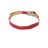 Ceinture fine fuchsia, boucle fantaisie. 56-0255