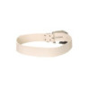 Ceinture blanc avec boucle argenté. D7364