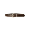 Ceinture Marron style croco avec boucle fantaisie à strass D7288