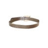 Ceinture Noir effet cuir à boucle fantaisie géométrique SG-0427