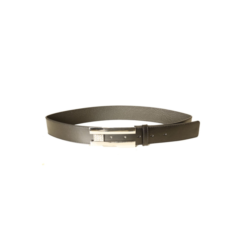 Ceinture Noire avec boucle rectangle à strass BG8001-61