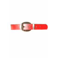 Ceinture Rouge large avec grosse boucle arrondi CE 747