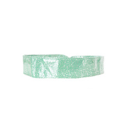 Ceinture verte égère à motif étoiles et boucle rectangle. étoiles