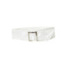 Ceinture blanche légère à motif étoiles et boucle rectangle. étoiles
