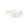 Ceinture blanche légère à motif étoiles et boucle rectangle. étoiles