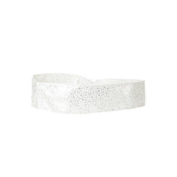 Ceinture blanche légère à motif étoiles et boucle rectangle. étoiles