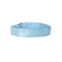 Ceinture bleu égère à motif étoiles et boucle rectangle. étoiles
