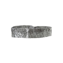 Ceinture noir légère à motif étoiles et boucle rectangle. étoiles