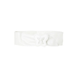 Ceinture blanche légère a boucle forme papillon. BG-PO38