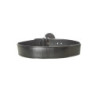 Ceinture noir style matelassé avec boucle ovale brillante. BG-0101