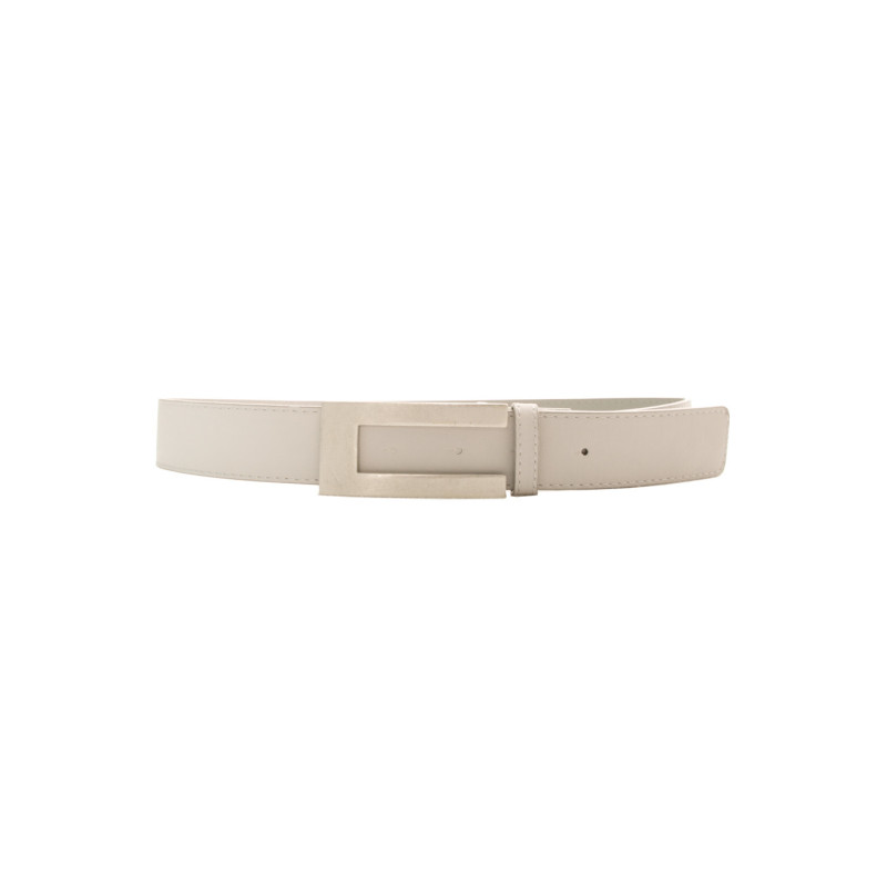 Ceinture PVC Grise boucle argent. SG0731