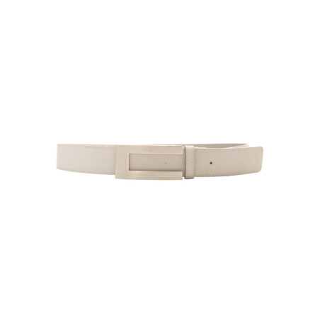 Ceinture PVC Grise boucle argent. SG0731