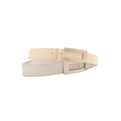 Ceinture PVC Grise boucle argent. SG0731