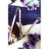 Jolie ceinture violette bande fine avec accessoire. Accessoire de mode pas cher