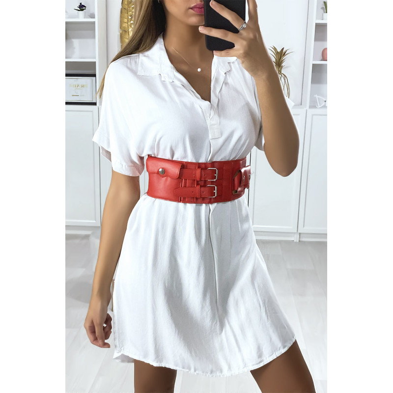 Ceinture de taille rouge avec pochette intégré