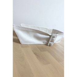 Ceinture blanche avec boucle rectangle