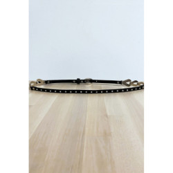 Fine ceinture noir avec accessoire et strass