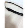 Fine ceinture noir avec accessoire et strass