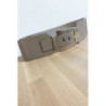 Ceinture grise avec boucle ornée de strass et élastique au dos