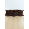 Ceinture de soirée en dentelle choco brillant avec élastique