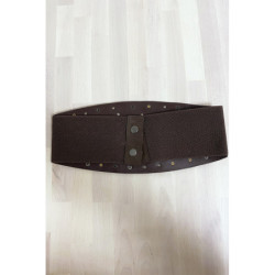 Grosse ceinture de taille en suédine choco avec élastique au dos