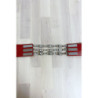 Ceinture rouge avec accessoire en cercles et en strass