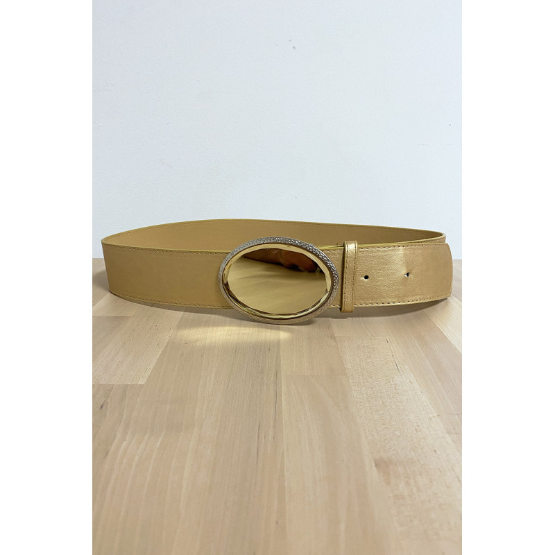 Ceinture doré avec boucle miroir
