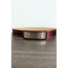 Ceinture bordeaux avec longue boucle rectangulaire