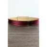 Ceinture bordeaux avec longue boucle rectangulaire